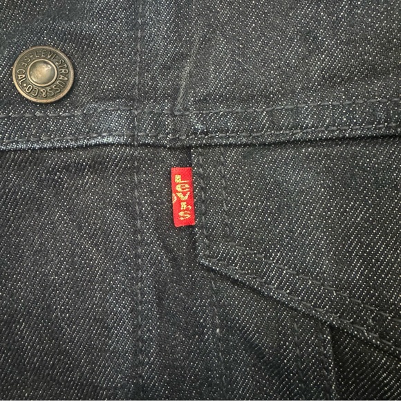 49ers Levis Black Denim Varsity Trucker Jacket - Picture 3 of 5